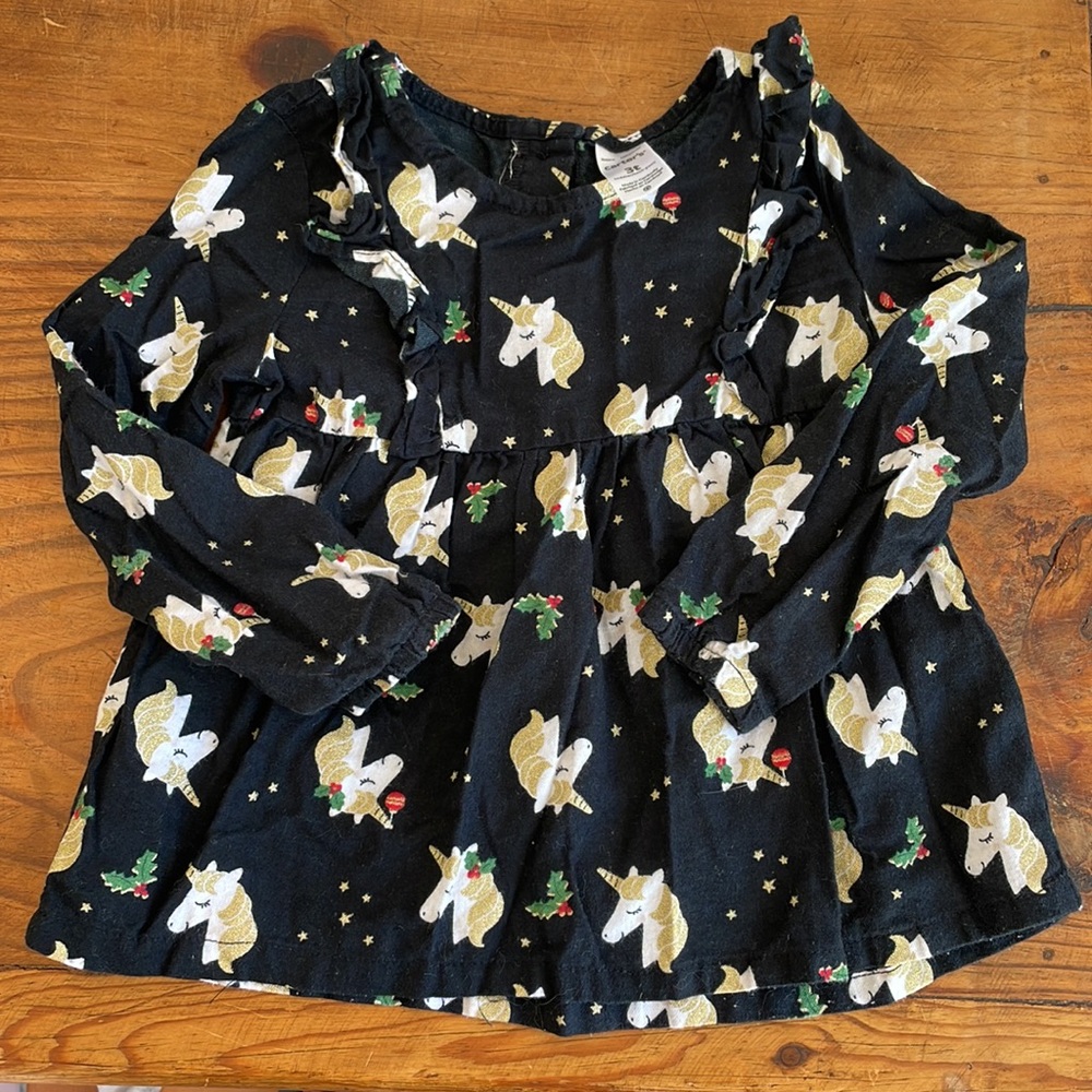 💰FINAL PRICE!💰Carter’s Holiday Unicorn Dress - Picture 2 of 9